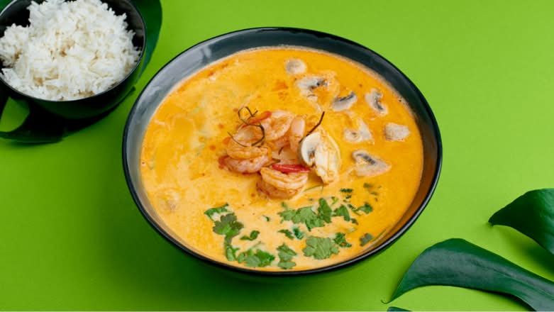 Zupa Tom Kha z Krewetkami