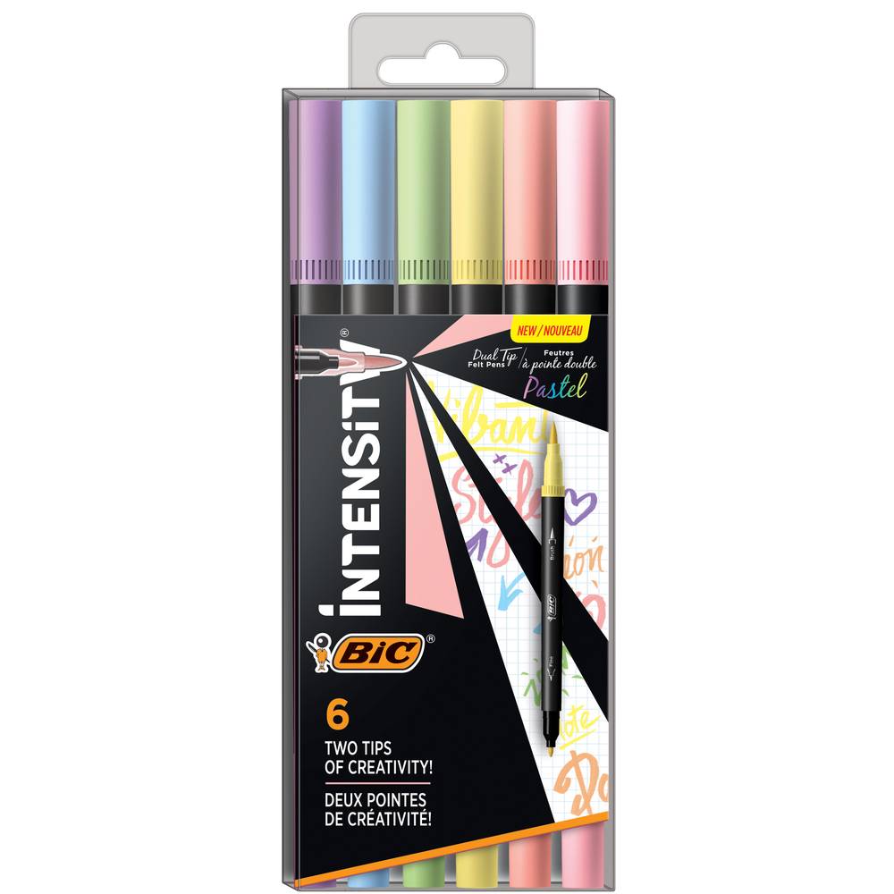 Bic Intensity Dual-Tip Felt Pens (6 ct)