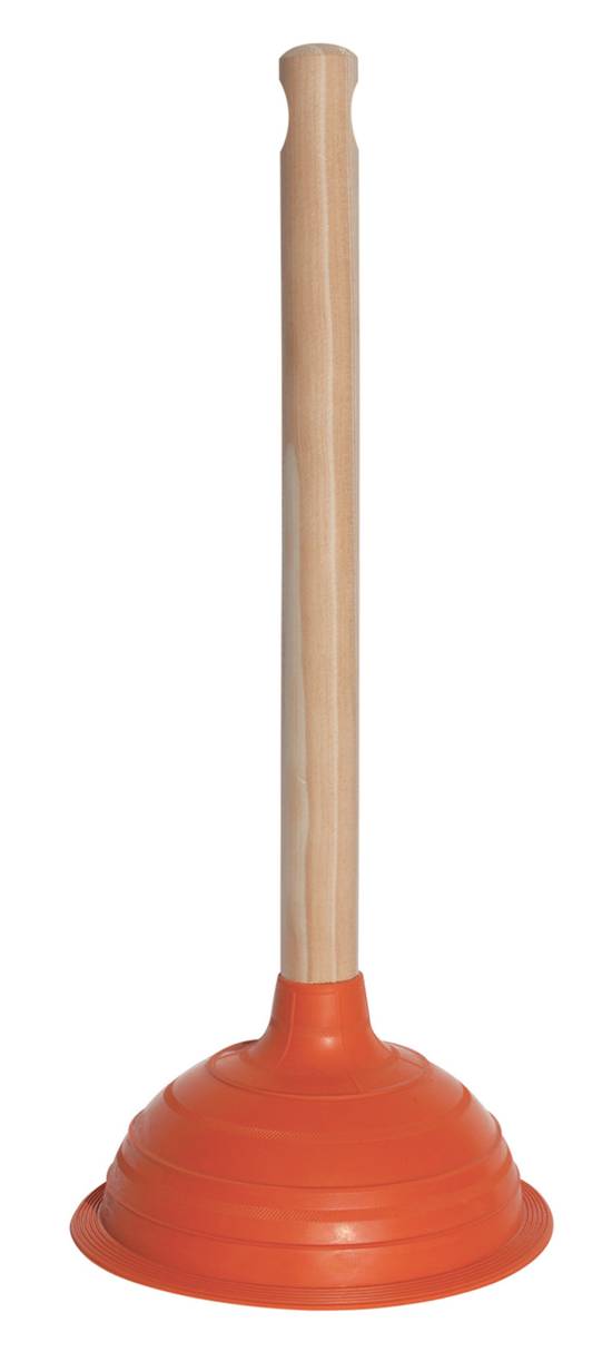 La Ménagère Tradition - Ventouse caoutchouc manche bois (15cm)
