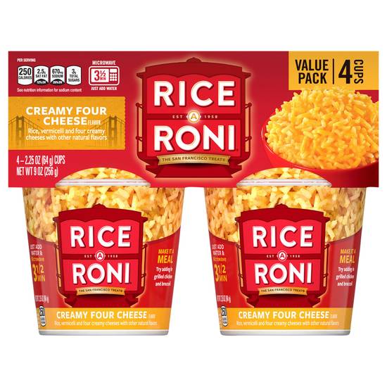 Rice-A-Roni Rice Cups (creamy four cheese)