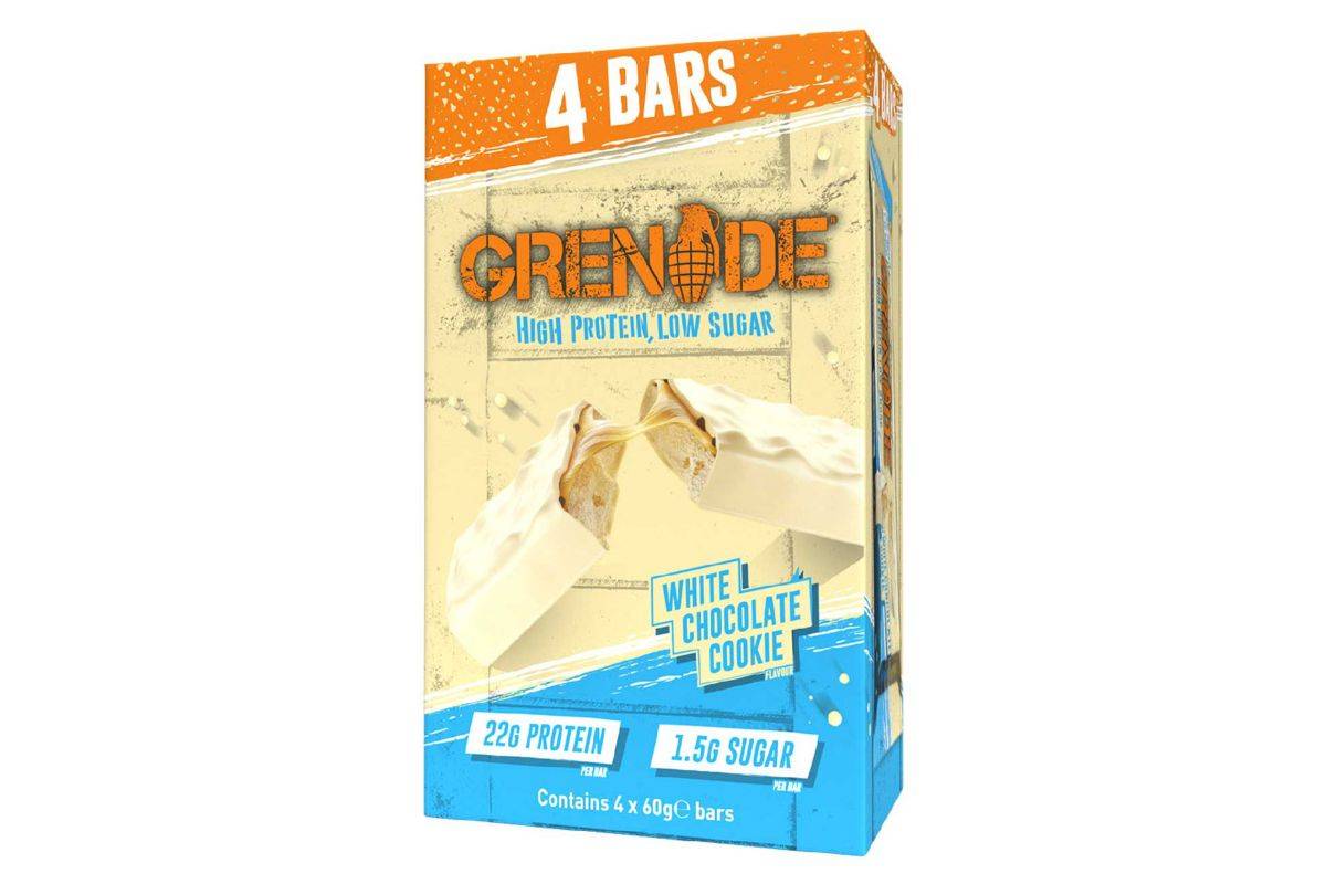 Grenade White Chocolate Cookie Protein Bars - 4 x 60g