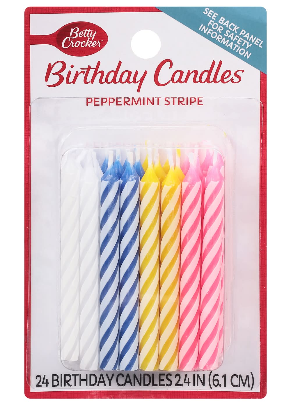 Betty Crocker Peppermint Stripe Birthday Candles (1.1 oz)