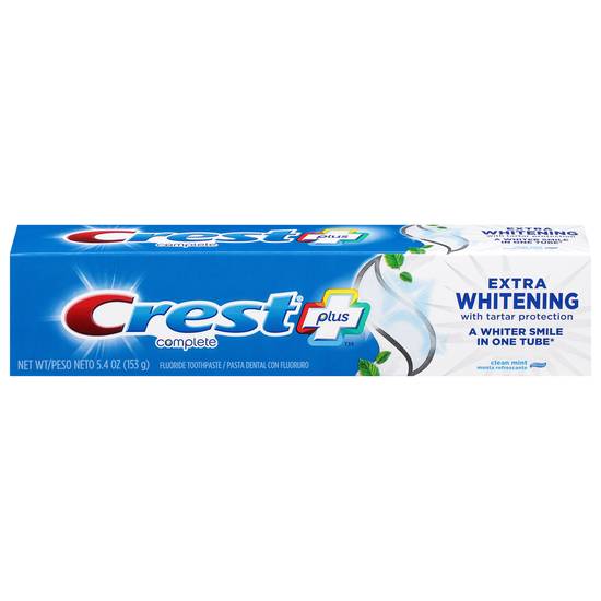 Crest Complete Plus Extra Whitening Fluoride Clean Mint Toothpaste