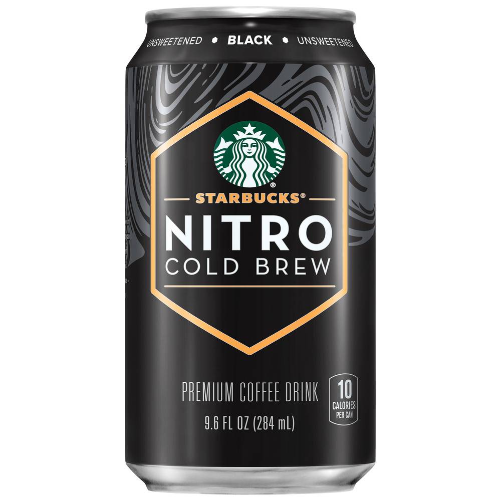 Starbucks Nitro Cold Brew Premium Coffee Drink (9.6 fl oz) (black unsweetened)