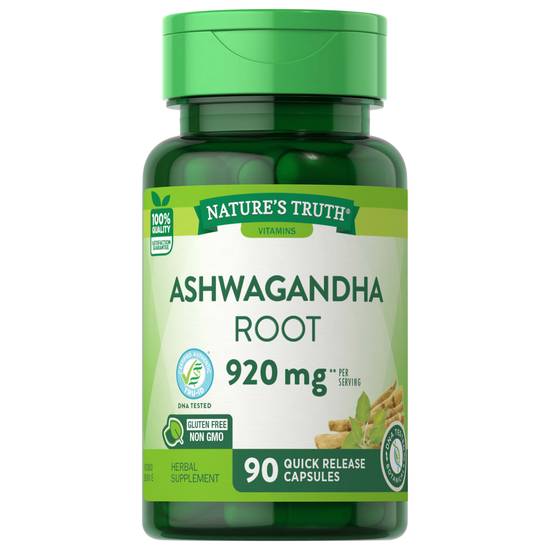 Nature's Truth Ashwagandha Root Quick Release Capsules 920 Mg, 90 ct