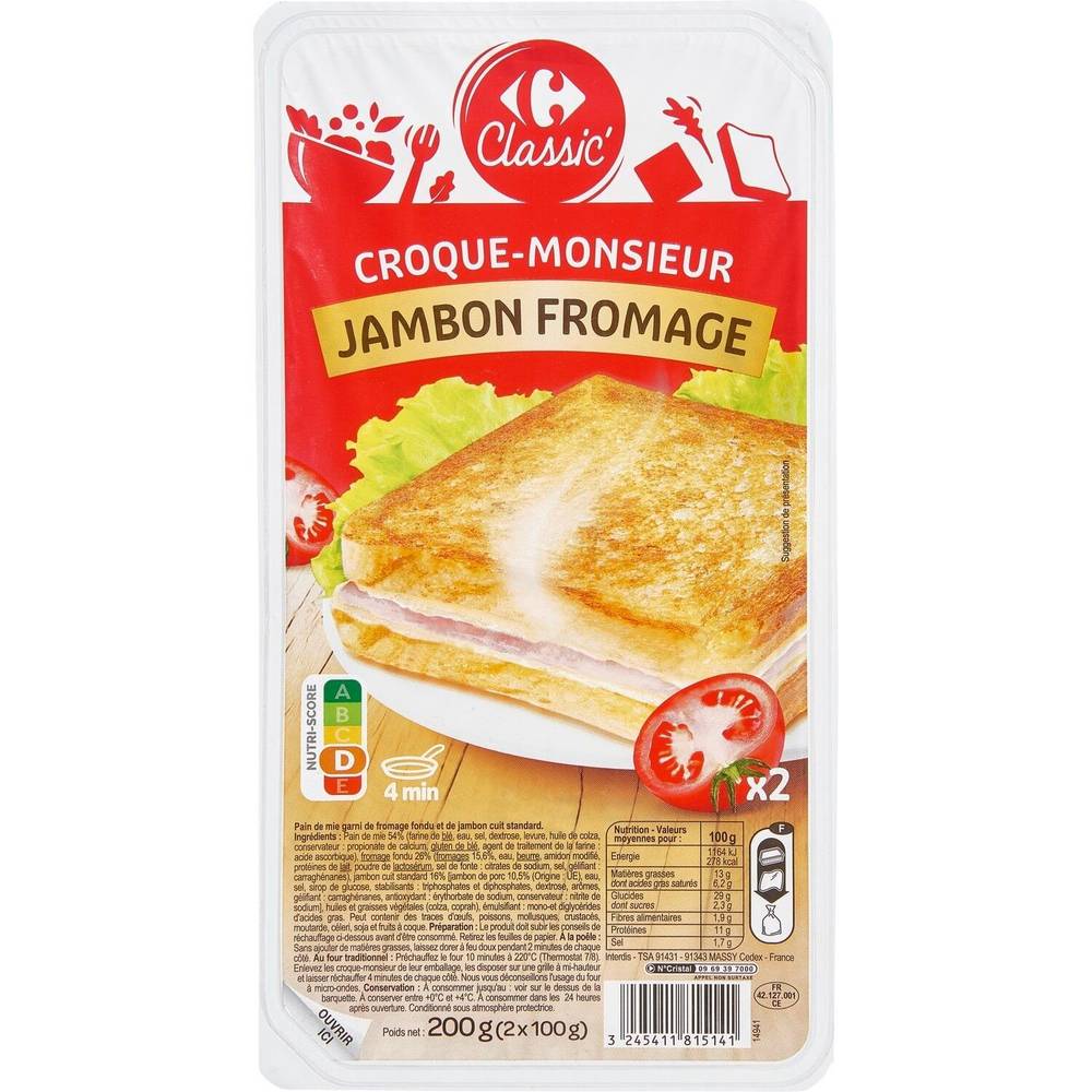 Carrefour Classic' - Croque monsieur jambon fromage (2)