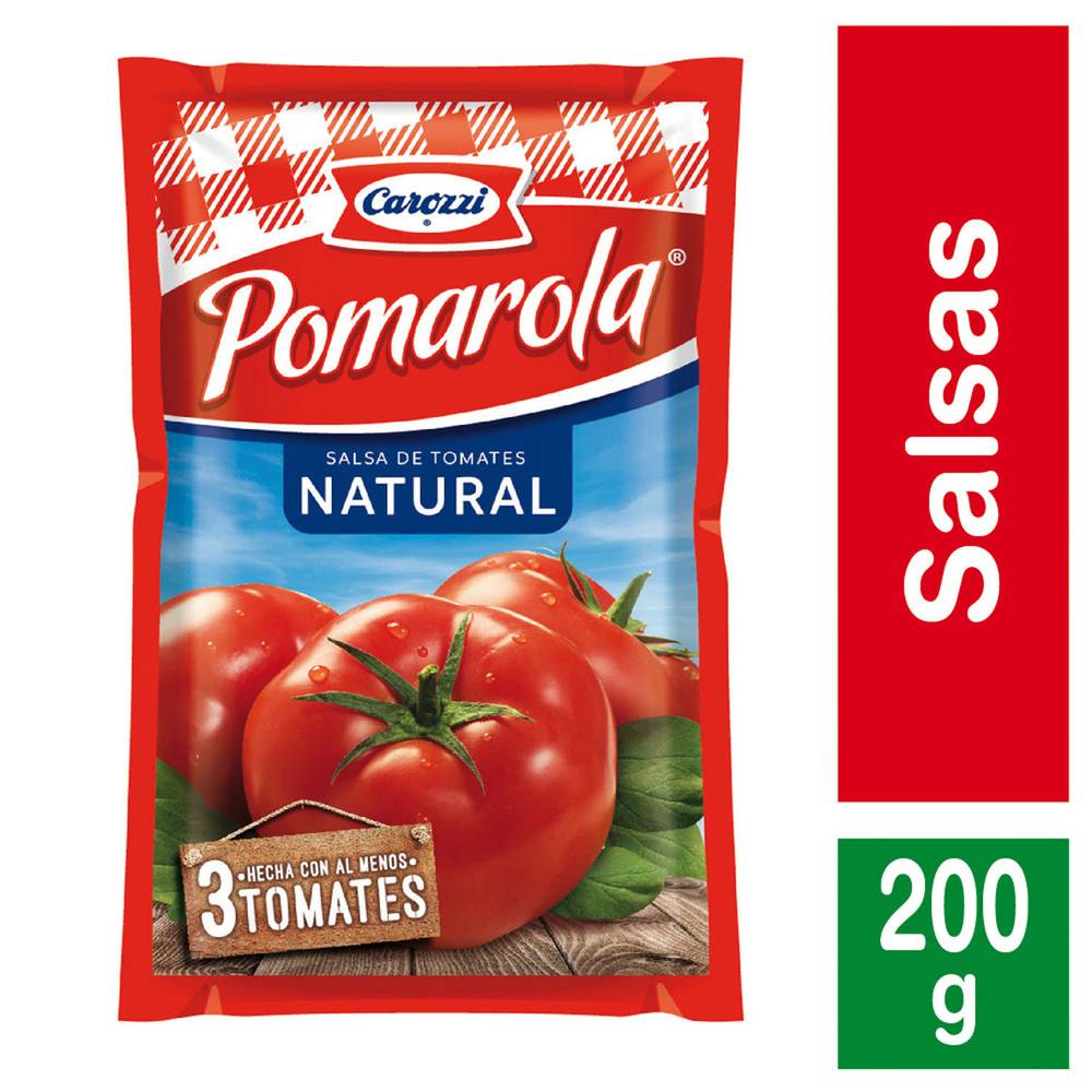 Pomarola salsa de tomates natural (doypack 200 g)
