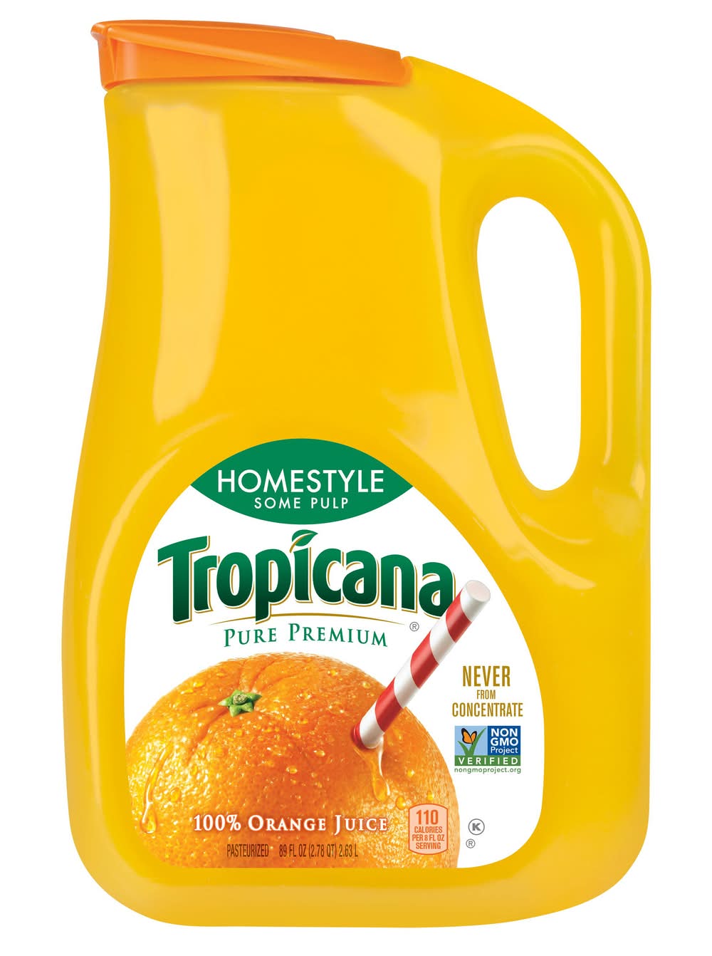 Tropicana Homestyle Some Pulp Pure Premium 100% Orange Juice (89 fl oz)