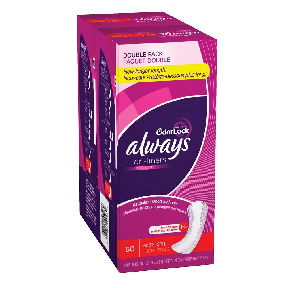 Always Dri-Liners Plus Pantyliners Extra Long (90 g)