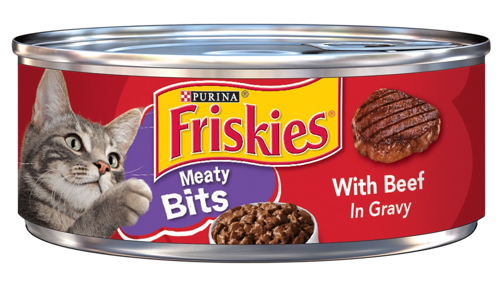 Friskies® Meaty Bits Adult Cat Wet Food - 5.5 Oz (Flavor: Beef, Size: 5.5 Oz)
