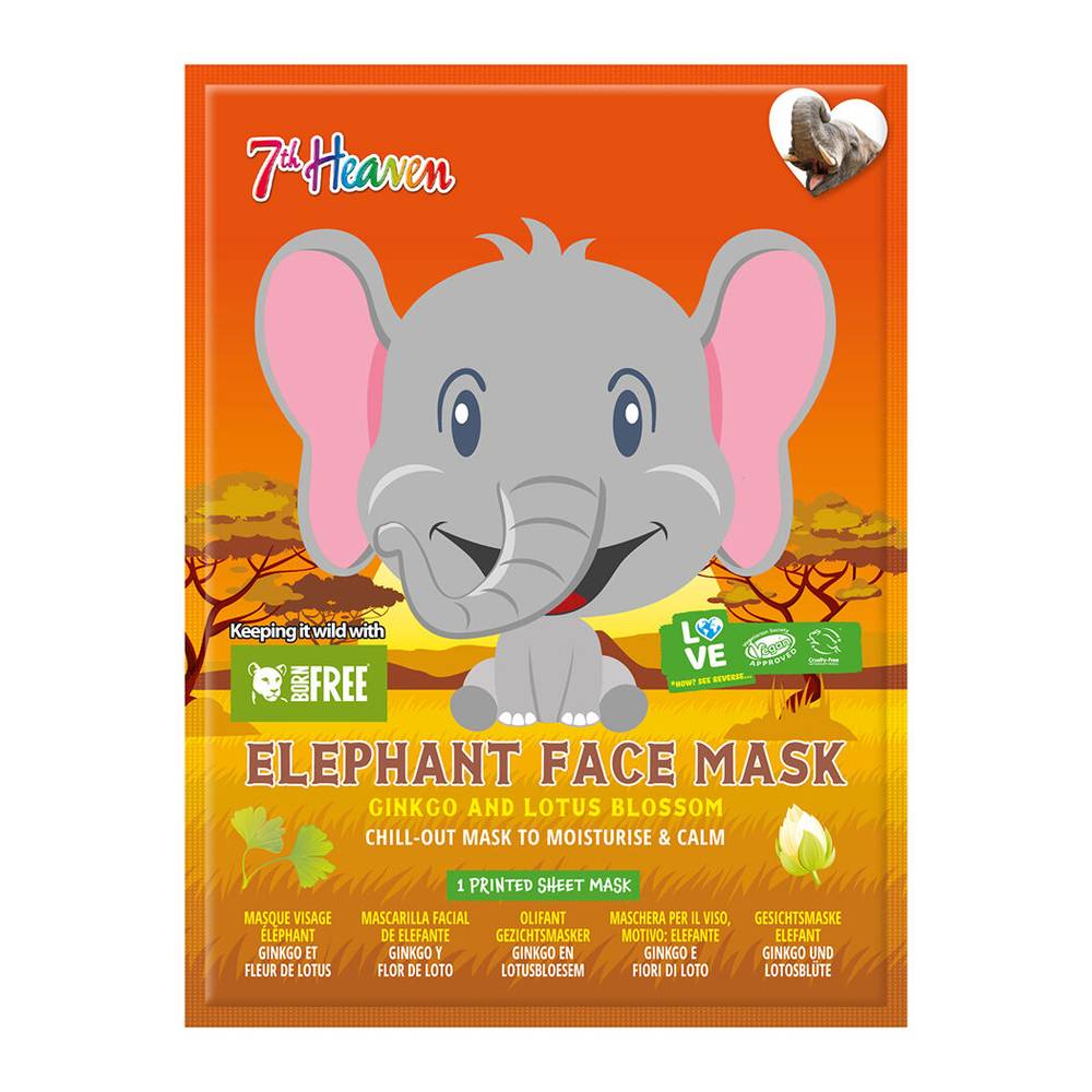 7 Heaven Face Mask Elephant Ginko & Lotus Blossom