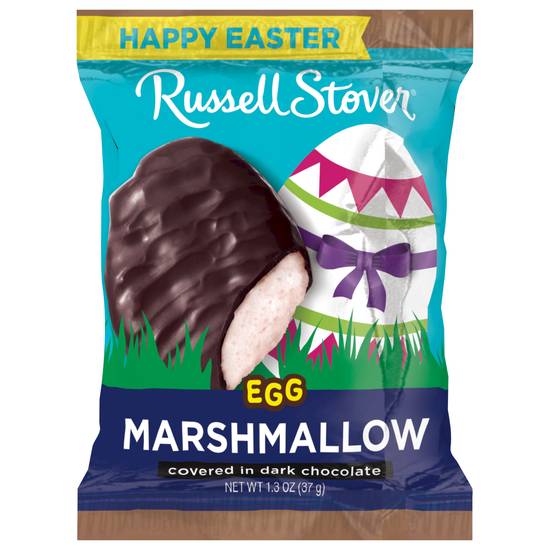 Russell Stover Egg Marshmallow Covered in Dark Chocolate