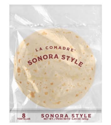 La Comadre Sonora Style Flour Tortillas Soft Taco Size - 8 Count