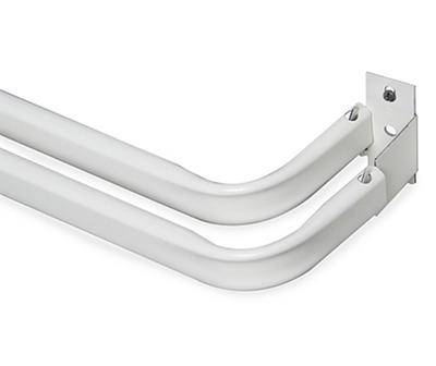 Kenney White Double Curtain Rod