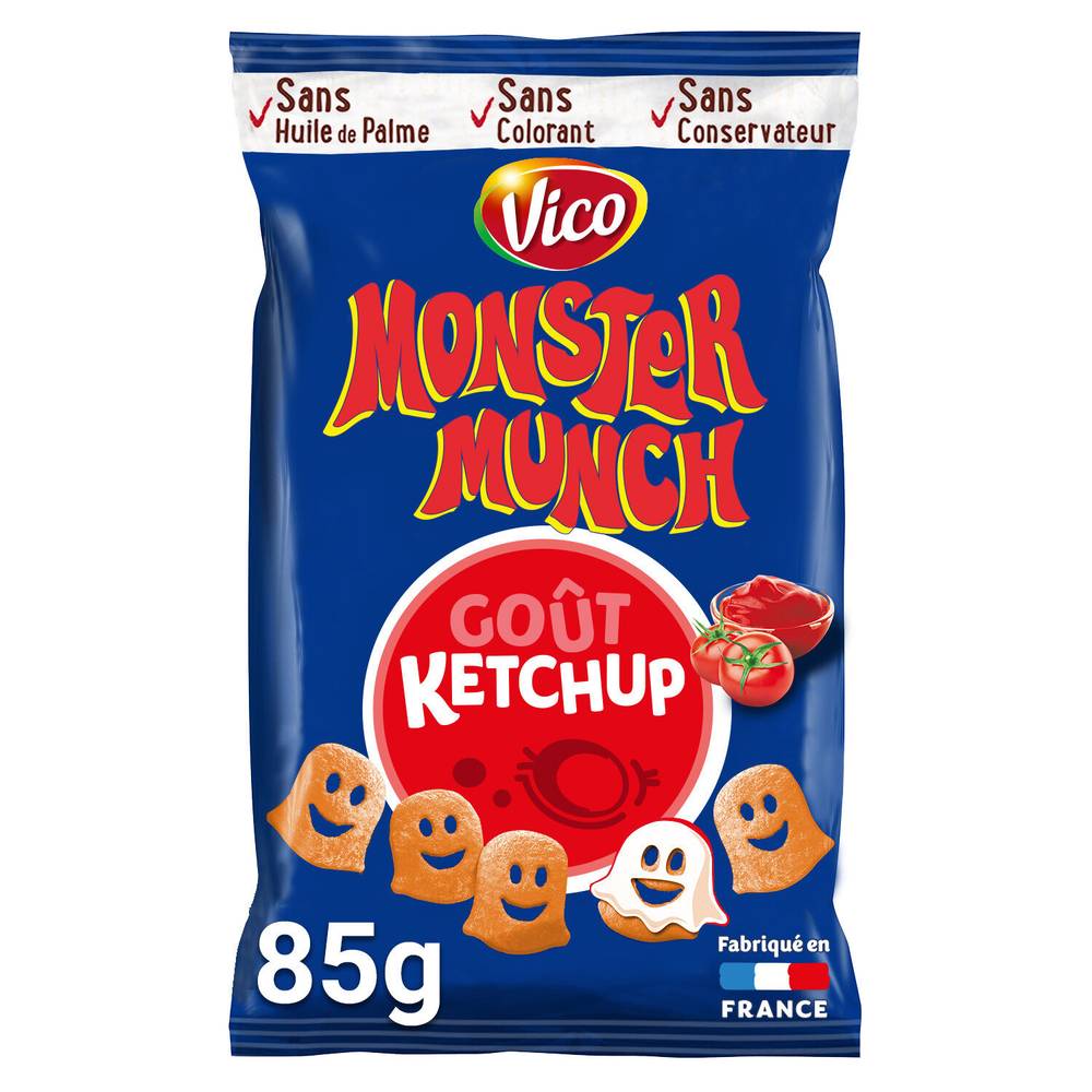 Biscuits apéritifs goût ketchup MONSTER MUNCH - le paquet de 85 g