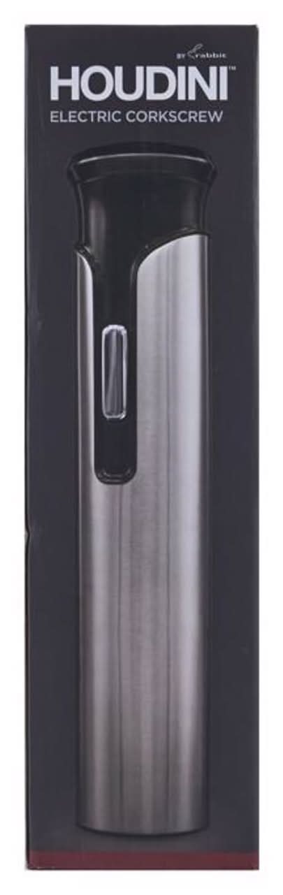 Houdini Black Stainless Steel Electric Corkscrew