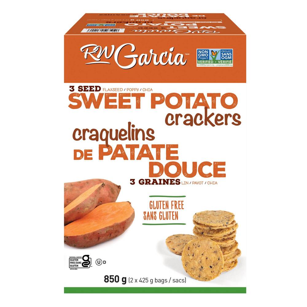 RW Garcia  Craquelins De Patate Douce (850 g) - Sweet Potato Crackers (850 g) 