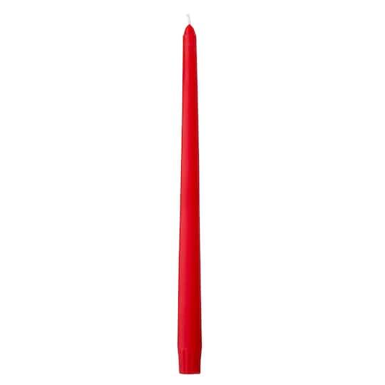 Ashland Taper Candle, 12", Red