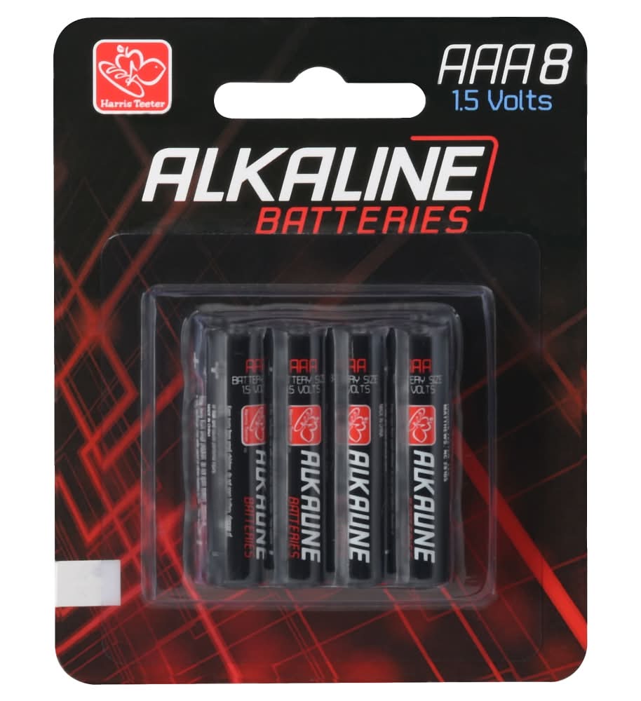 Harris Teeter Alkaline AAA Batteries - 8 Pack