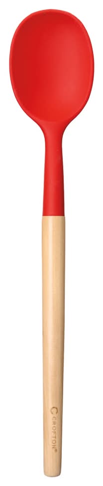 Crofton Red Beechwood & Silicone Solid Spoon