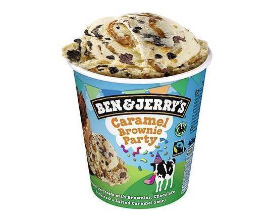 Glace Ben&Jerry caramel brownie party