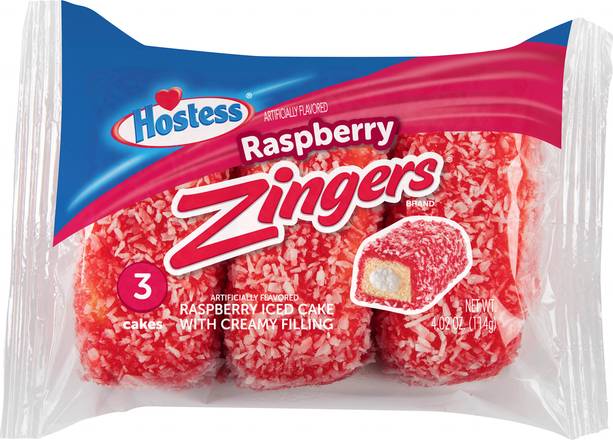 Hostess Zingers Raspberry Iced Cakes (3 ct)