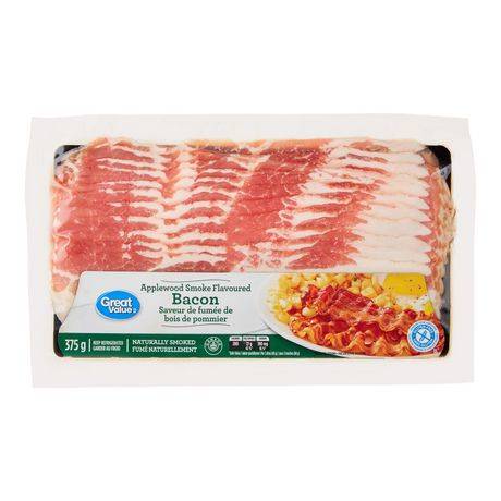 Great Value Applewood Flavoured Naturally Smoked Bacon (375 g)