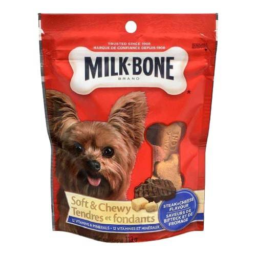 Milk-Bone Soft & Chewy Steak & Cheese Flavour Dog Treats (113 g)