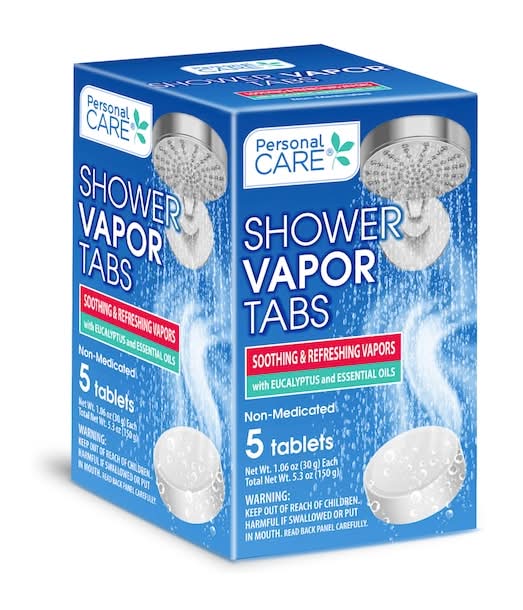 Personal Care Non- Medicated Shower Vapor Tabs, Eucalyptus (5 x 1.06 oz)