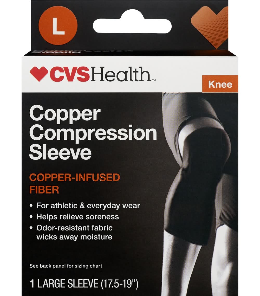 CVS Health Knee Copper Compression Sleeve (large)