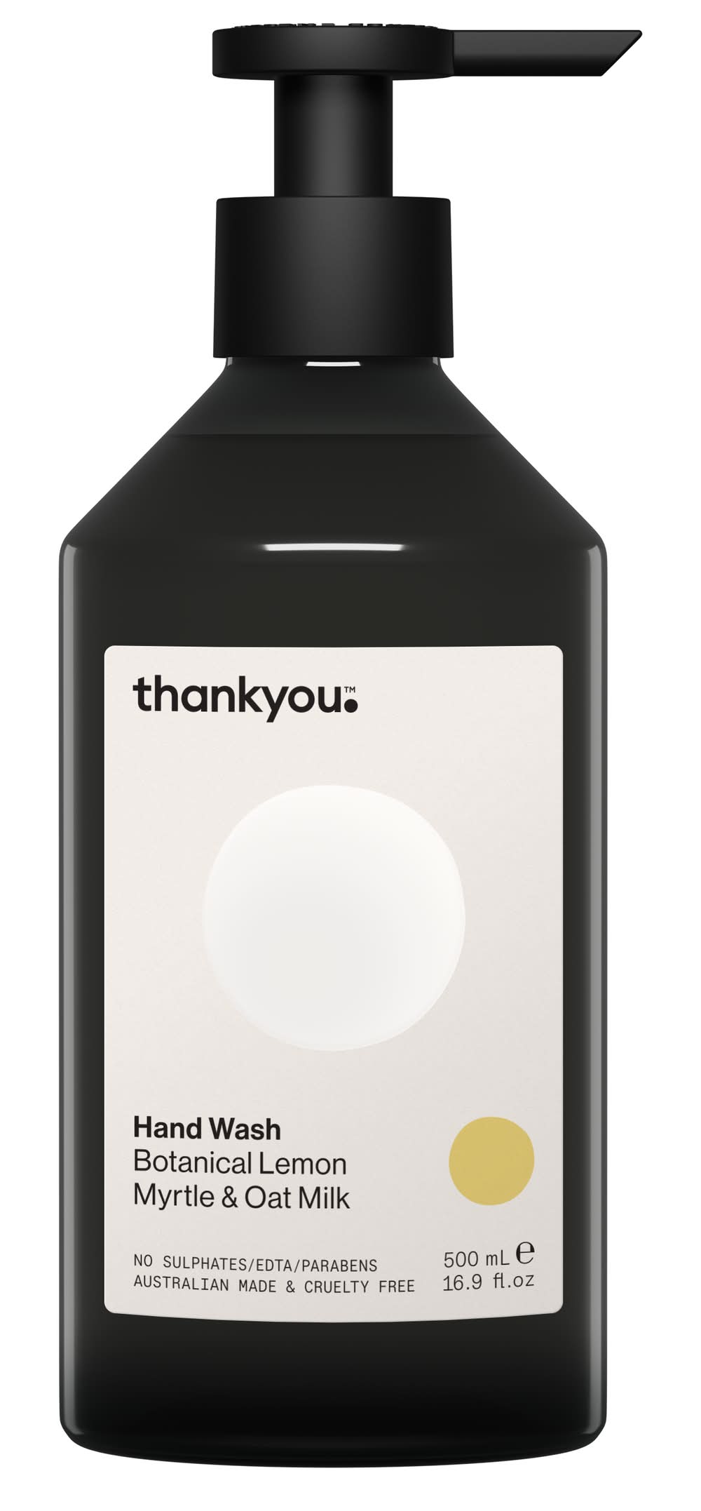Thankyou Hand Wash, Botanical Lemon-Myrtle-Oat Milk (500mL)