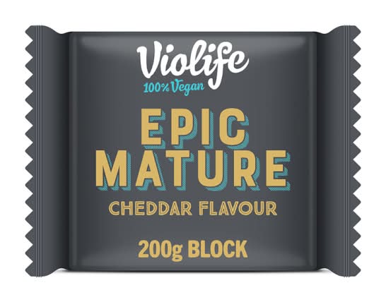 Violife Epic Mature Cheddar Flavour Block Vegan Cheese Alternative (200g)