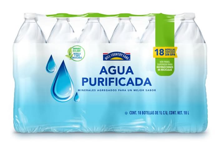 Hill Country Fare · Agua purificada (18 x 1 L)