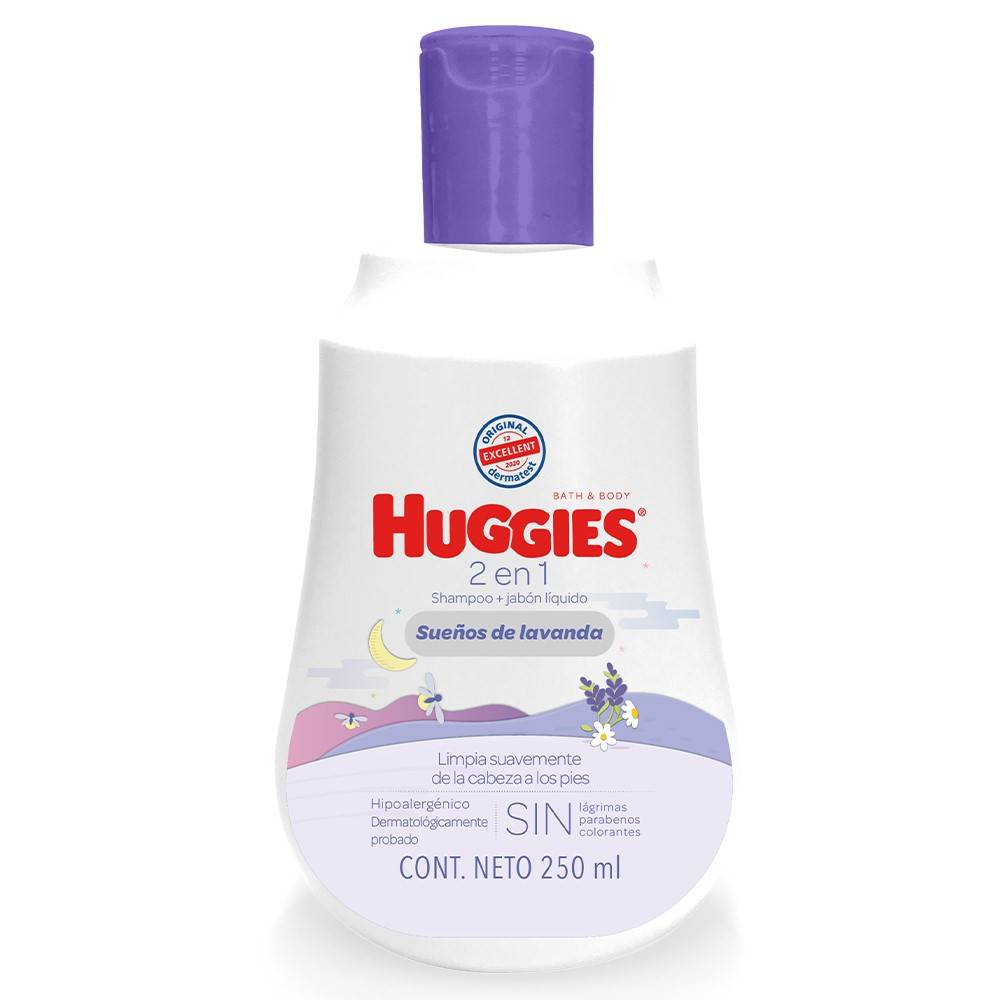 Huggies shampoo con jabón líquido 2 en 1 (botella 250 ml)