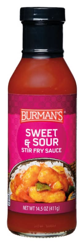 Burman's Stir Fry Sauce, Sweet & Sour (14.5 oz)