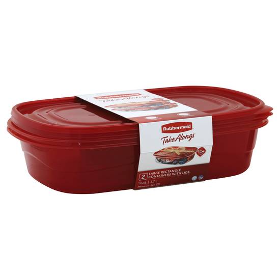 Rubbermaid Take Alongs Large Rectangles Containers & Lids
