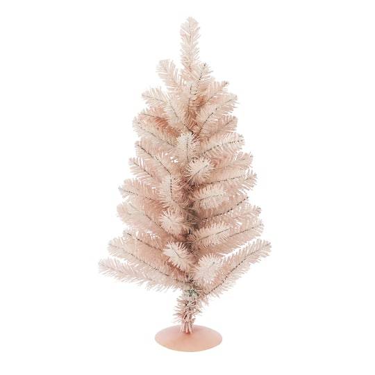 17" Unlit Light Pink Tinsel Artificial Christmas Tree By Ashland