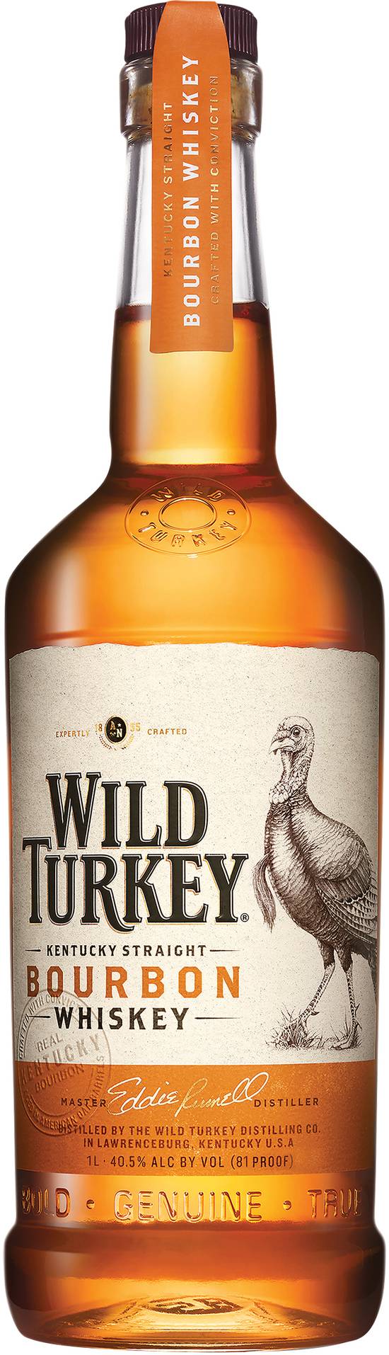 Wild Turkey Kentucky Straight Bourbon Whiskey 1L ea