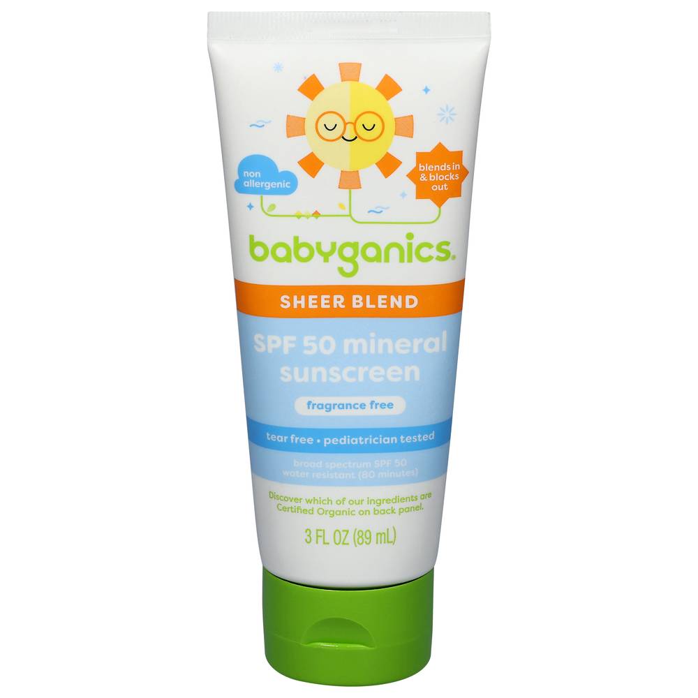 Babyganics Spf 50 Sheer Blend Mineral Sunscreen (3 fl oz)