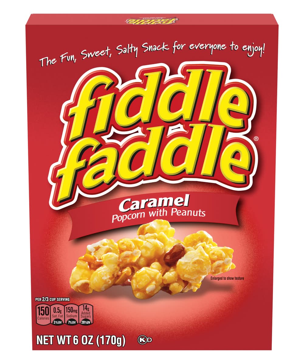 Fiddle Faddle Popcorn With Peanuts, Caramel (6 oz)