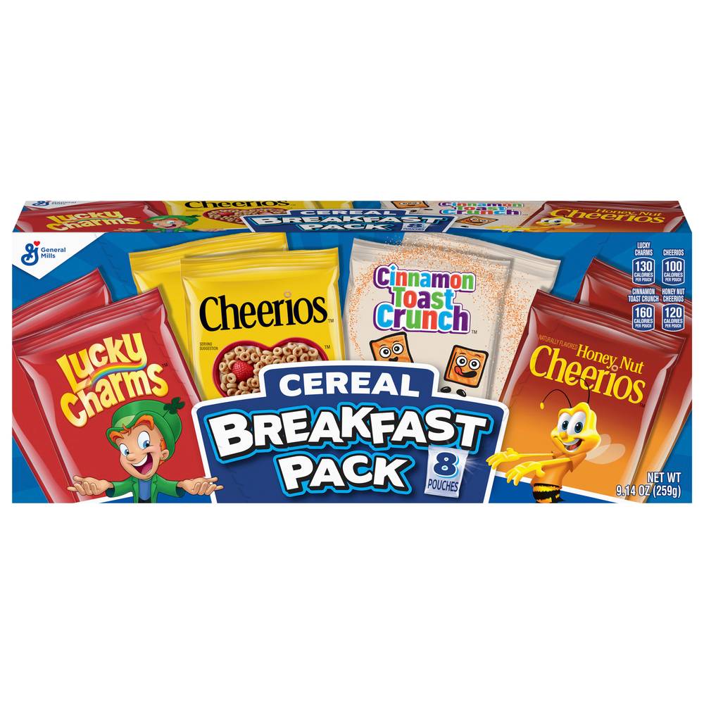 General Mills Breakfast pack Cereal Pouches (9.14 oz, 8 ct)