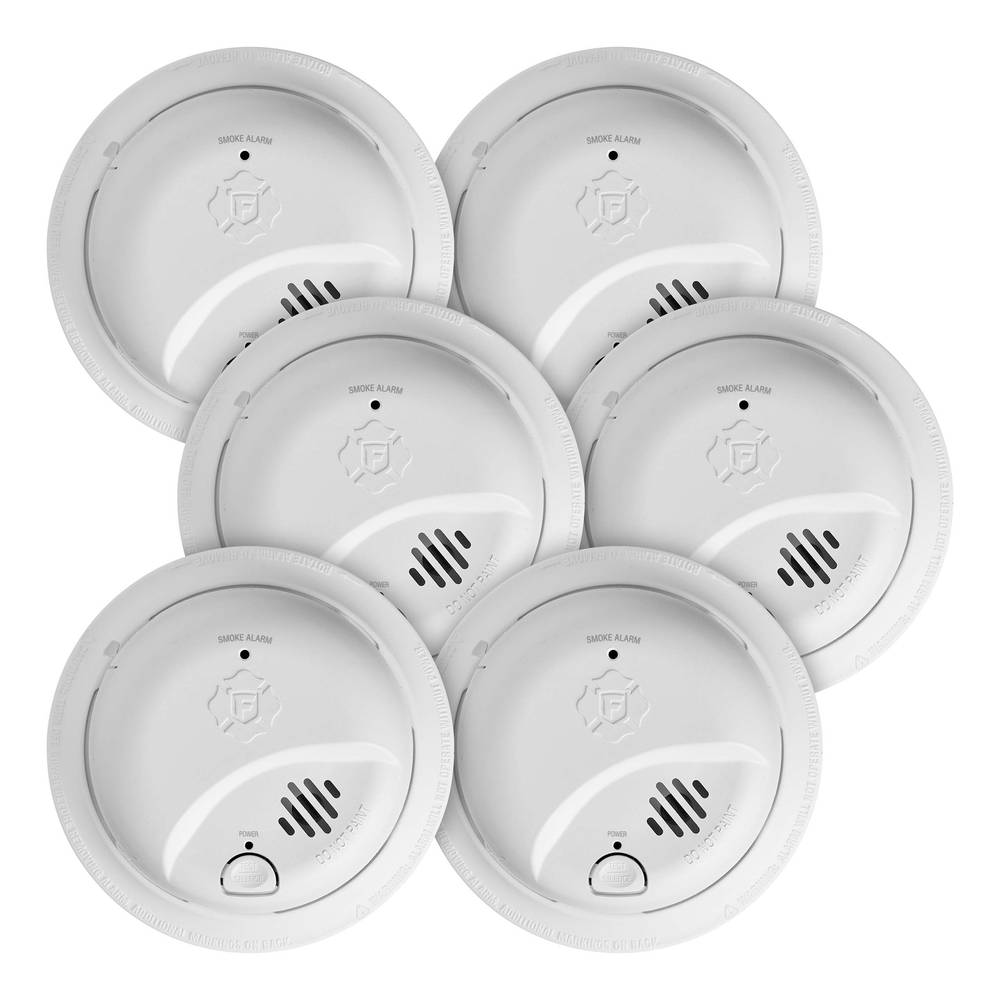 First Alert BRK Hardwired (with Battery Back-up) Ionization Interconnected Smoke Detector (6-Pack) | 1046838