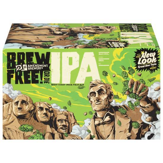 21St Amendment Brewery Brew Free! Domestic Ipa Beer (6 pack, 12 fl oz)
