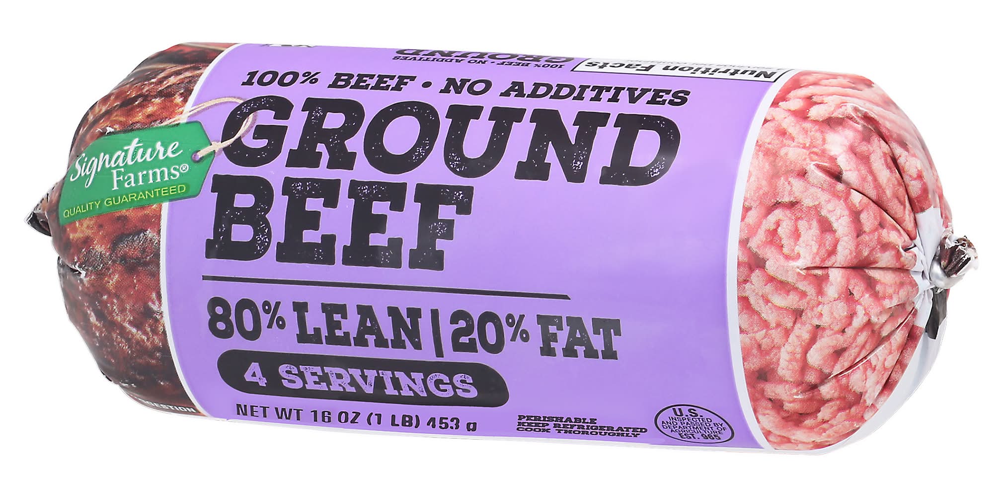 Signature Farms 80% Lean Ground Beef (16 oz) | Delivery Near You