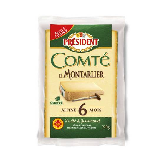 PRESIDENT - Fromage - Comté - Le Montarlier - Affinage 6 mois - 220g