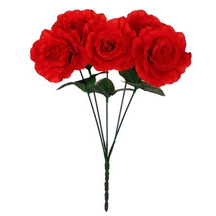 Rosas Abierta x5 Flores 35cm - Rojo