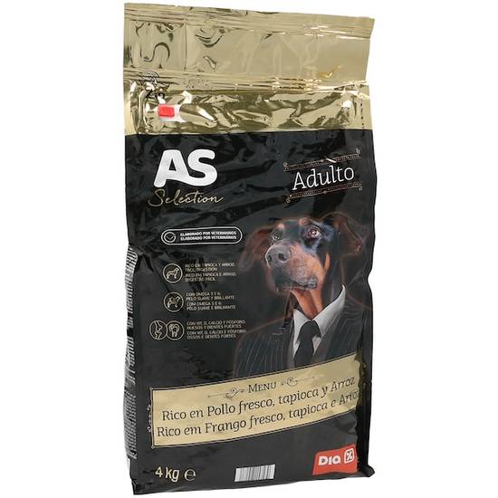 Alimento para perros adultos rico en pollo As bolsa 4 kg