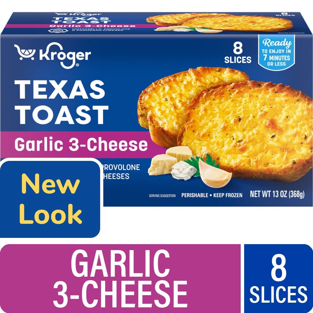 Kroger Garlic 3-cheese Texas Toast (13 oz, 8 ct)