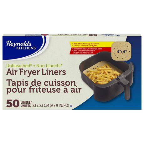 Reynolds Kitchens Air Fryer Liners Unbleached Parchment 9" (50 units)