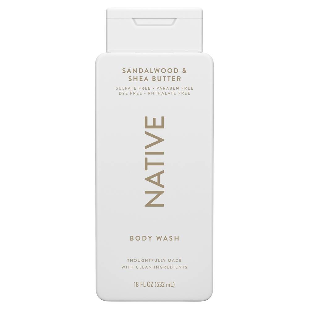 Native Body Wash, Sandalwood-Shea Butter